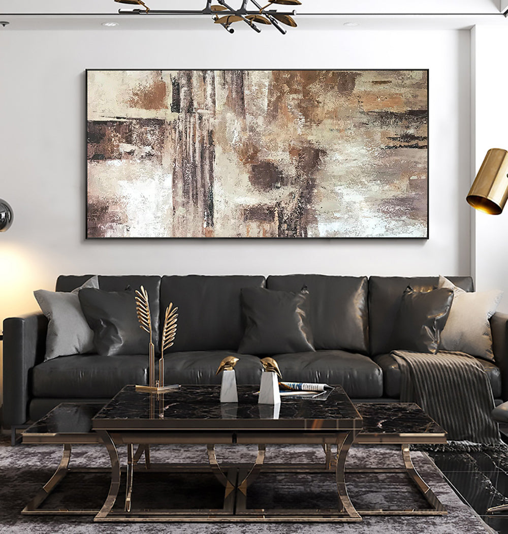 a living room with a couch and a coffee table
