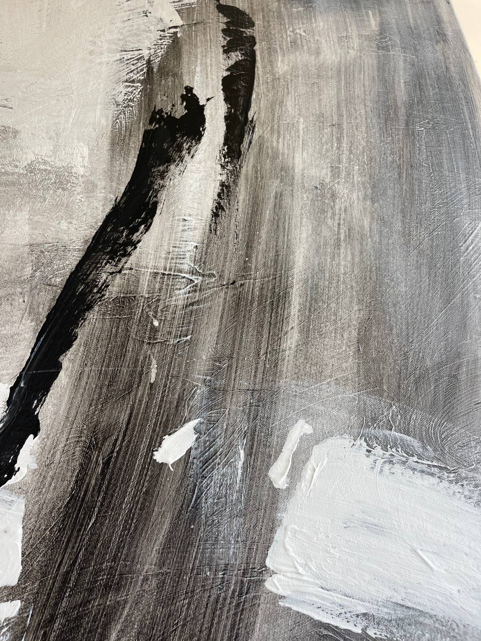 a black and white painting of a person on a surfboard