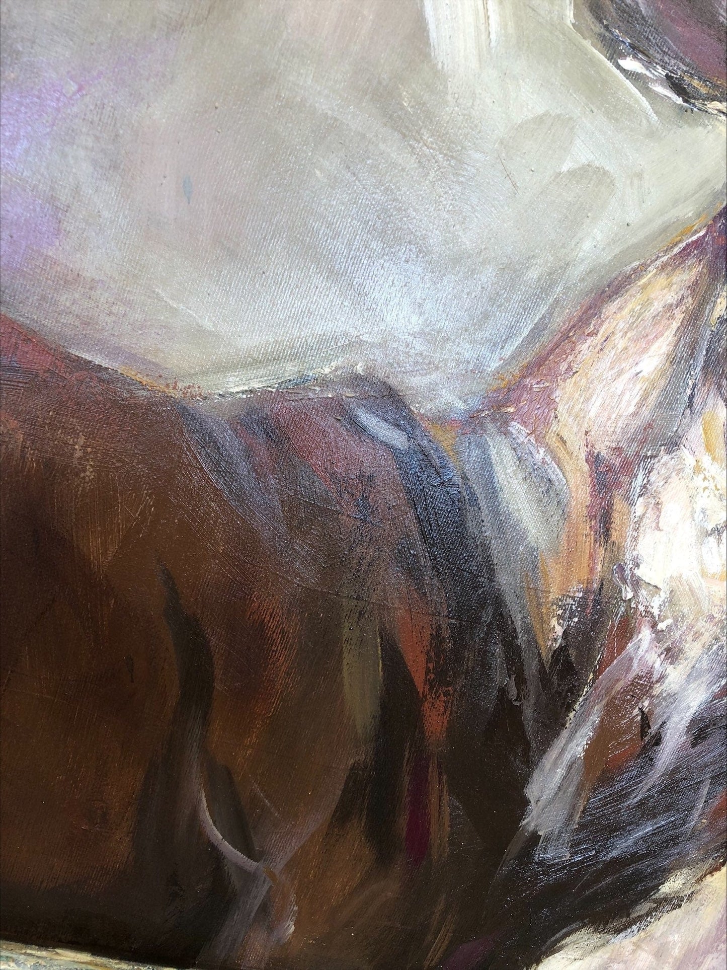 a painting of a horse with a sky background