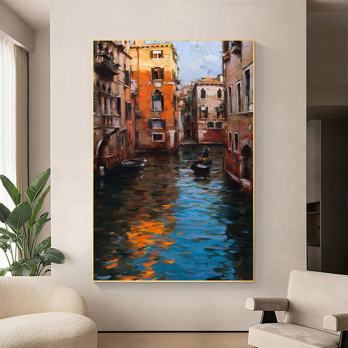 a painting of a canal in venice italy