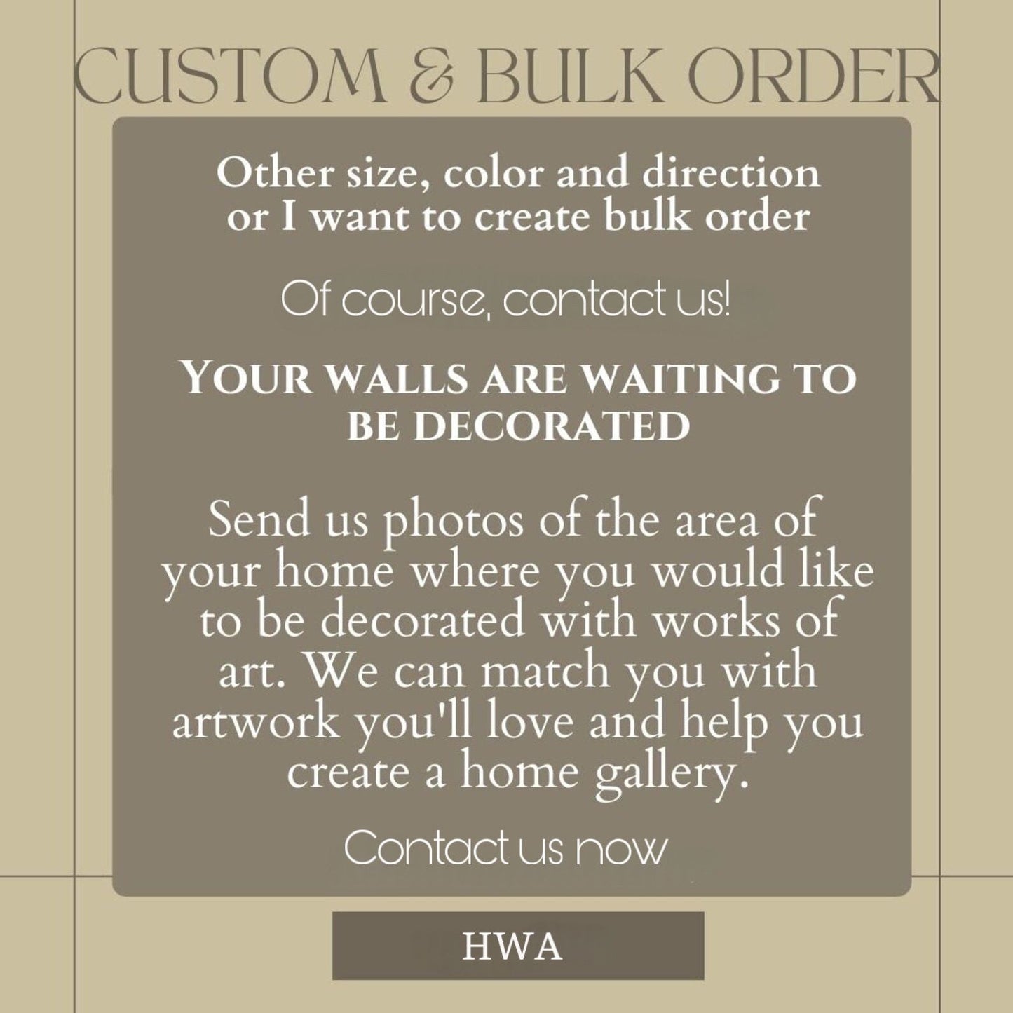 a sign that says, your walls are waiting to be decorated